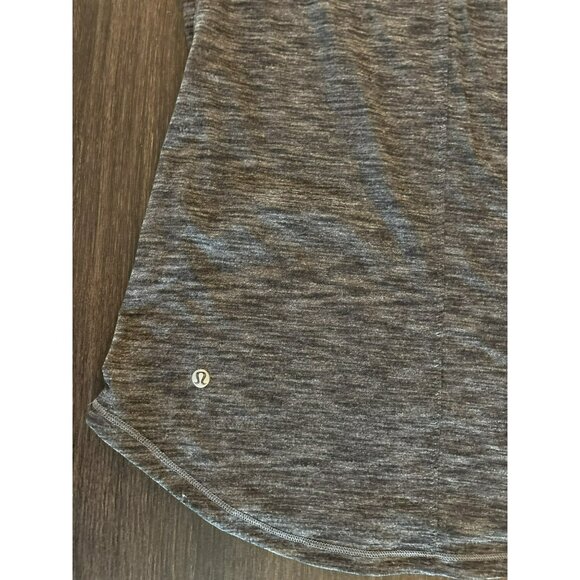 Lululemon Intensi-Tee Short Sleeve Heathered Black Size 8 - Picture 4 of 6
